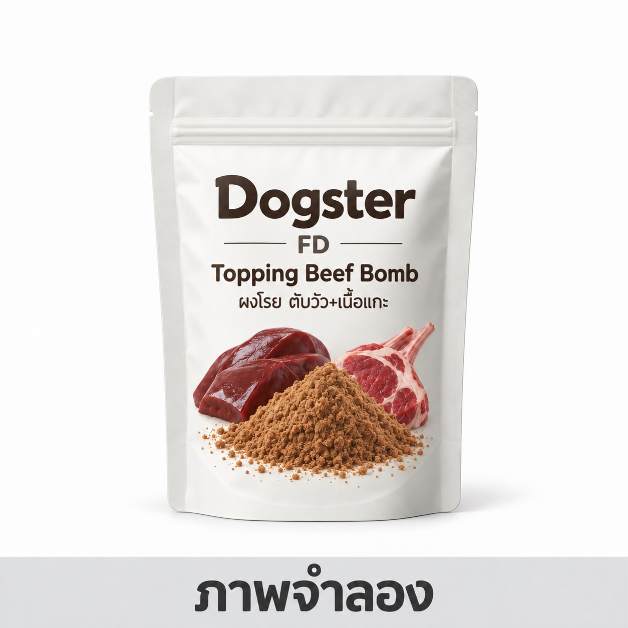 Dogster FD 50g Topping Beef Bomb ผงโรย ตับวัว+เนื้อแกะ
