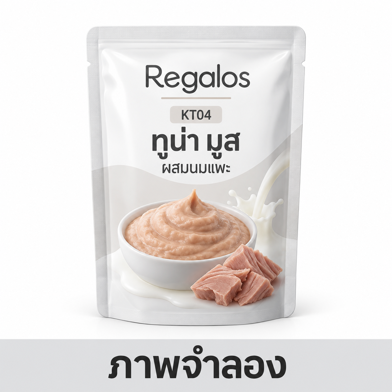 Regalos 70g ซอง KT04 ทูน่า มูส ผสมนมแพะ