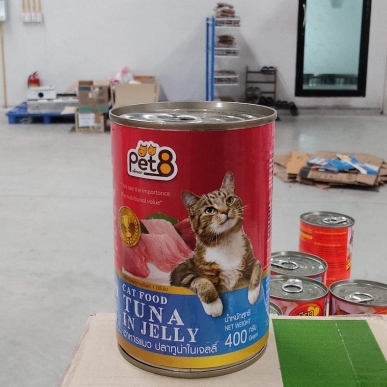 pet8 400g CC01 ปลาทูน่าในเยลลี่