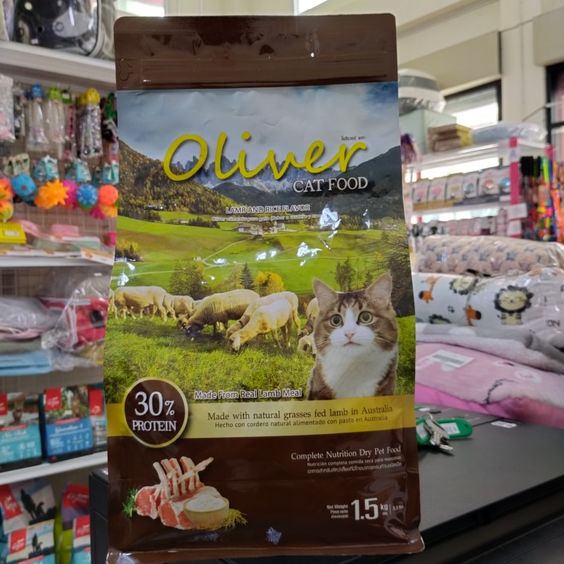 Oliver Cat ถุงแบ่ง 1.0Kg Lamb แกะและข้าว