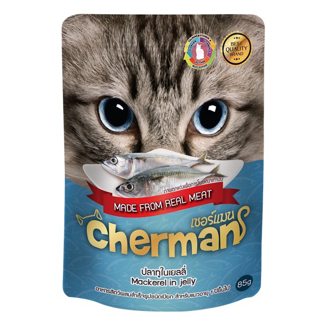 cherman-ซอง 85g ปลาทู ในเยลลี่