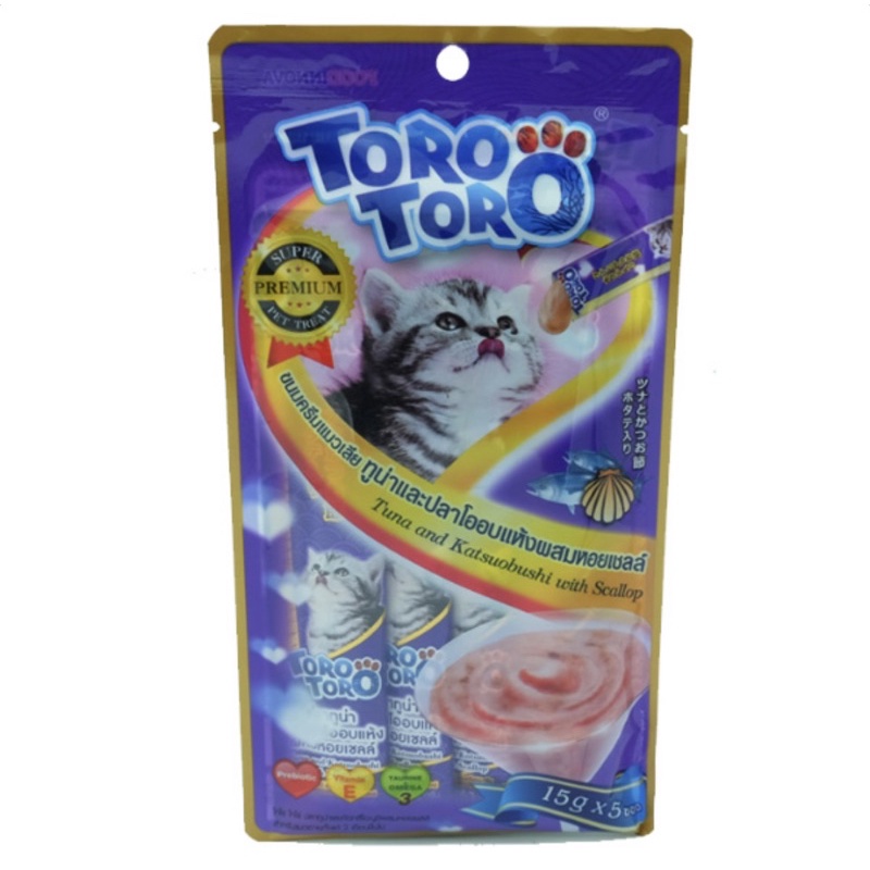 Toro ซอง 15gx5 (ม่วง) ทูน่าคัตสึโอะบูชิหอยเชลล์