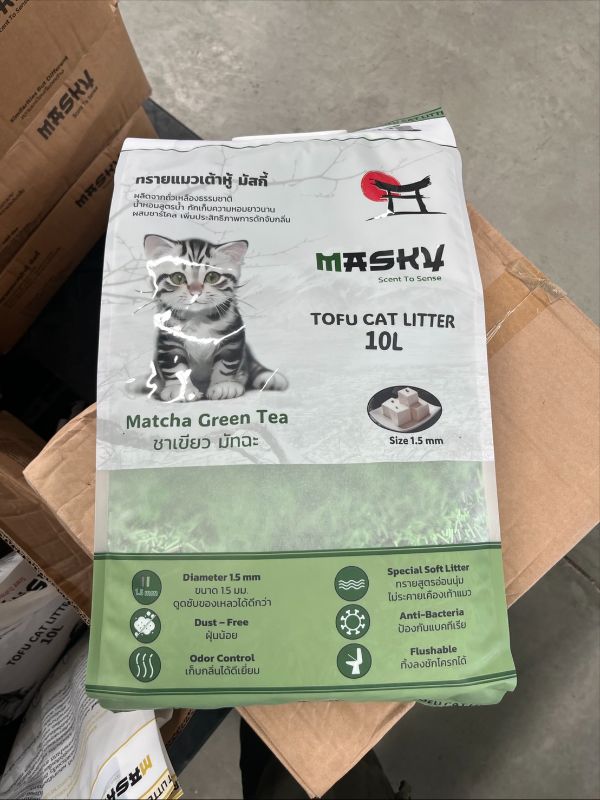 Musky 10L ทรายเต้าหู้ Matcha Green Tea