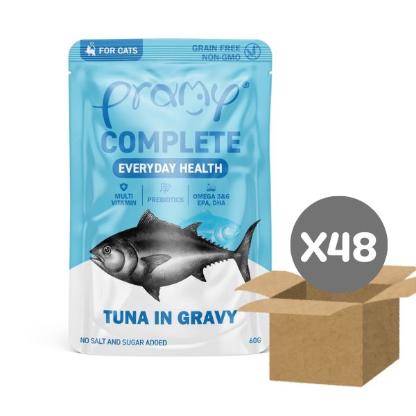 Pramy Complete ลัง 70g CF1 Everyday Health (ทูน่าเกรวี่)