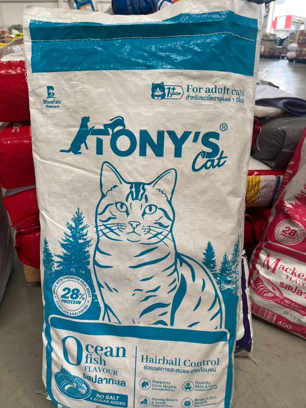 TONY’S แมว กส 10kg (400gx25) Hairball ปลาทะเล (ฟ้า)