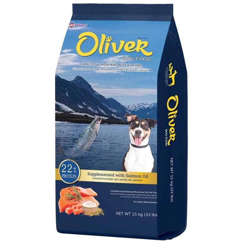 Oliver Dog ถุงแบ่ง 1.0Kg Salmon แซลมอนและข้าว