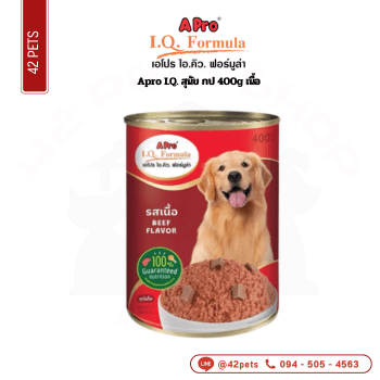 Apro I.Q. สุนัข กป 400g เนื้อ