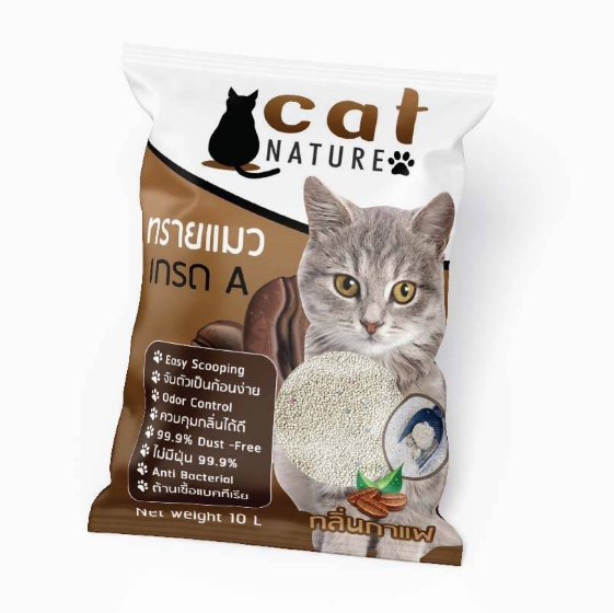 Cat Nature ทรายแมว 5L กาแฟ