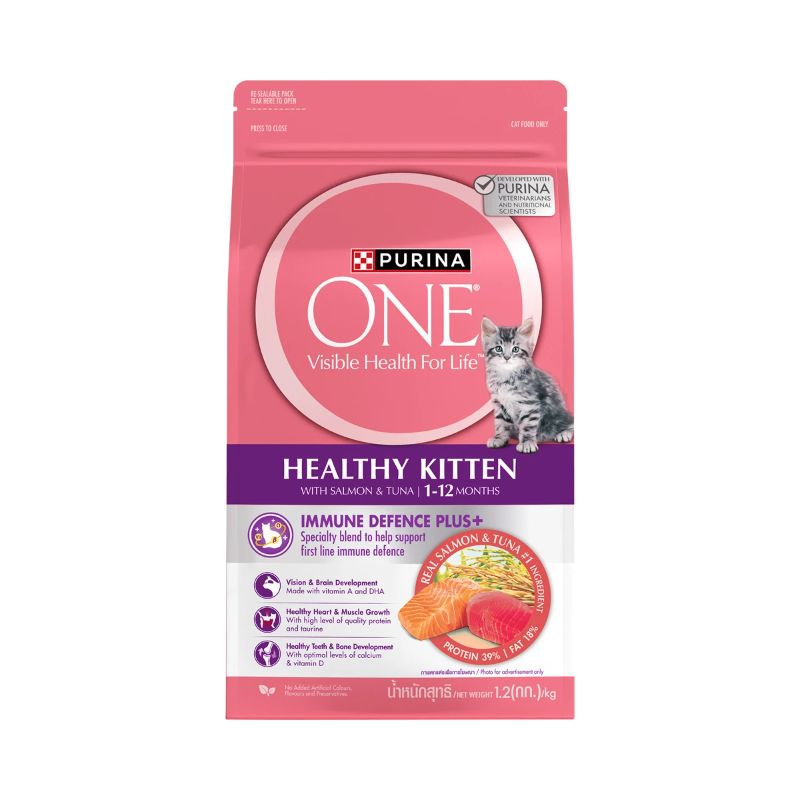 PURINA ONE 380g Kitten Salmon Tuna (ม่วง)