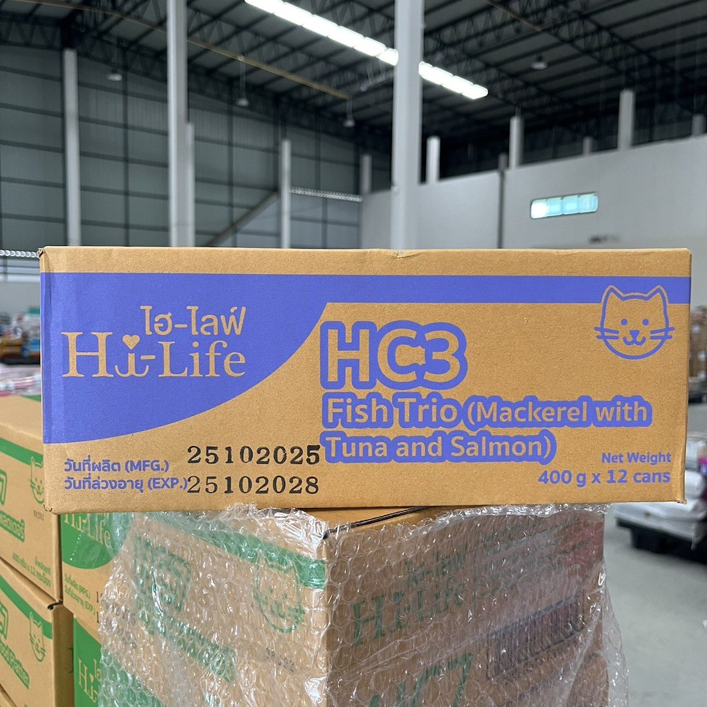 Hi-life-HC3 ลังx12กป 400g ฟิชทรีโอ้