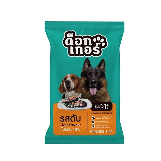 Dogger ด็อกเกอร์ ถุง 1kg รส ตับ (ส้ม)