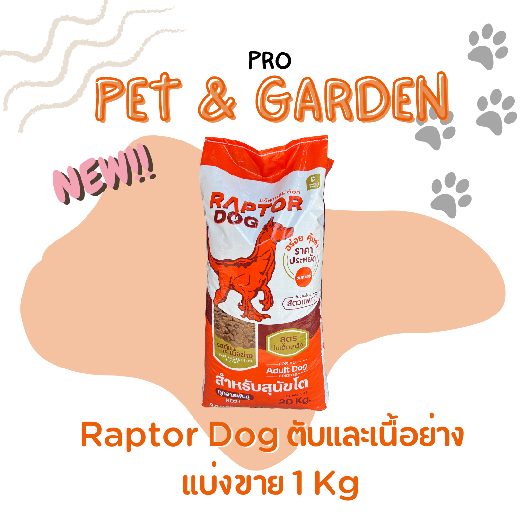 RAPTOR-Dog RD31 ถุง 1.0kg Liver & Roast Beef ( เนื้อและตับย่าง )