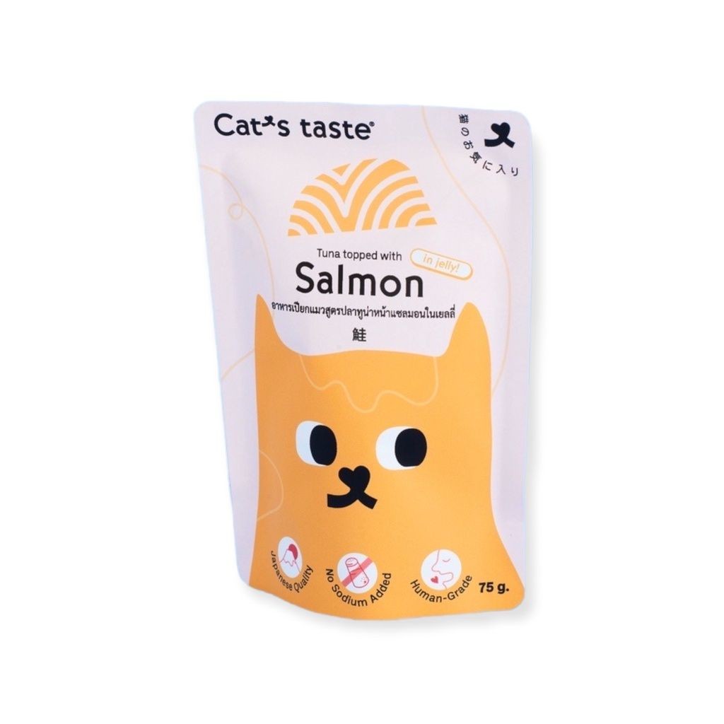 Cat’s taste 75g ซอง Jelly Salmon ทูน่าหน้าแซลมอน เยลลี่