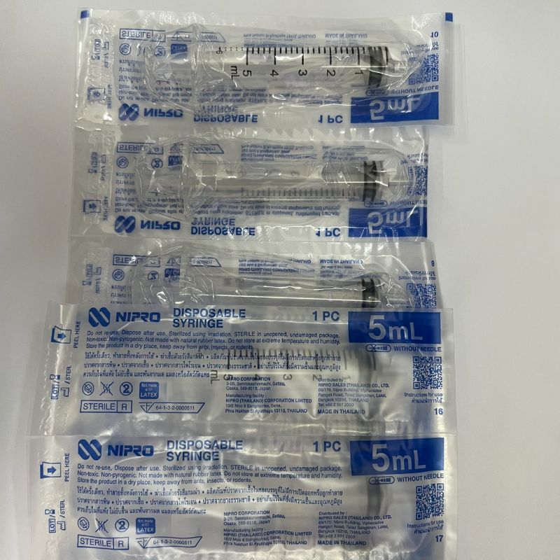 SYRINGE – ไซริงค์ ไม่มีเข็ม ขนาด 5CC (5ml)