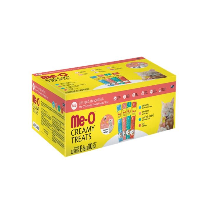 Me-O M3 ทูน่า แฮปปี้ไทม์ (4รส)15gx100ซอง