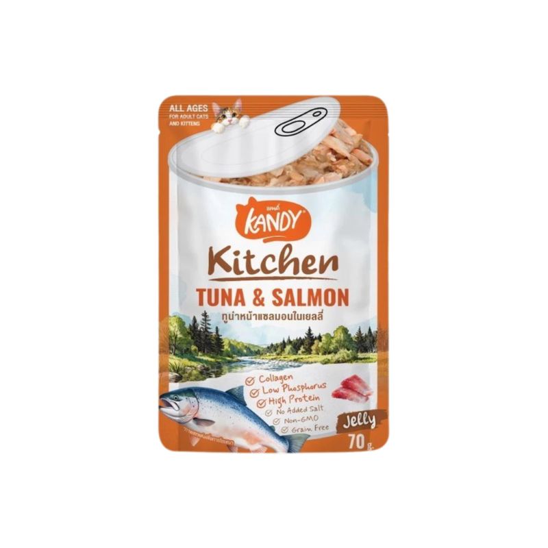 Kandy Kitchen ซอง 70g ทูน่า+แซลมอน เยลลี่ 0402J