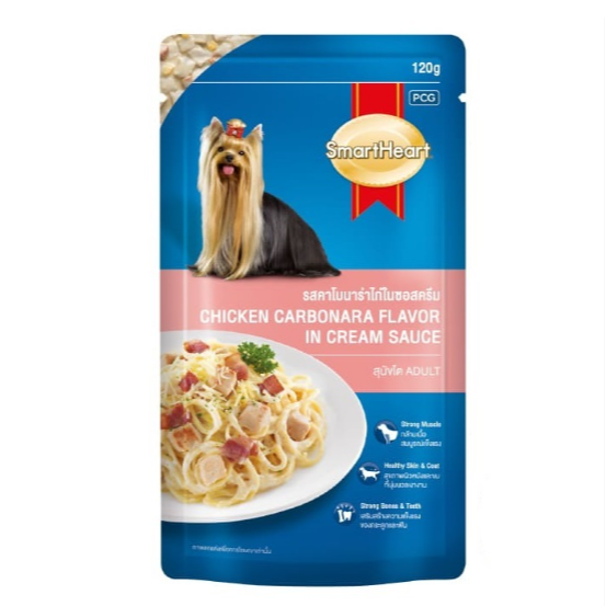 SmartHeart ซอง 120g #12 (โต คาโบนาร่าไก่ ในซอสครีม)
