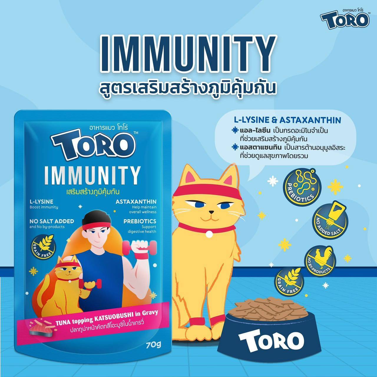 Toro ซอง 70g Immunity (ฟ้า)
