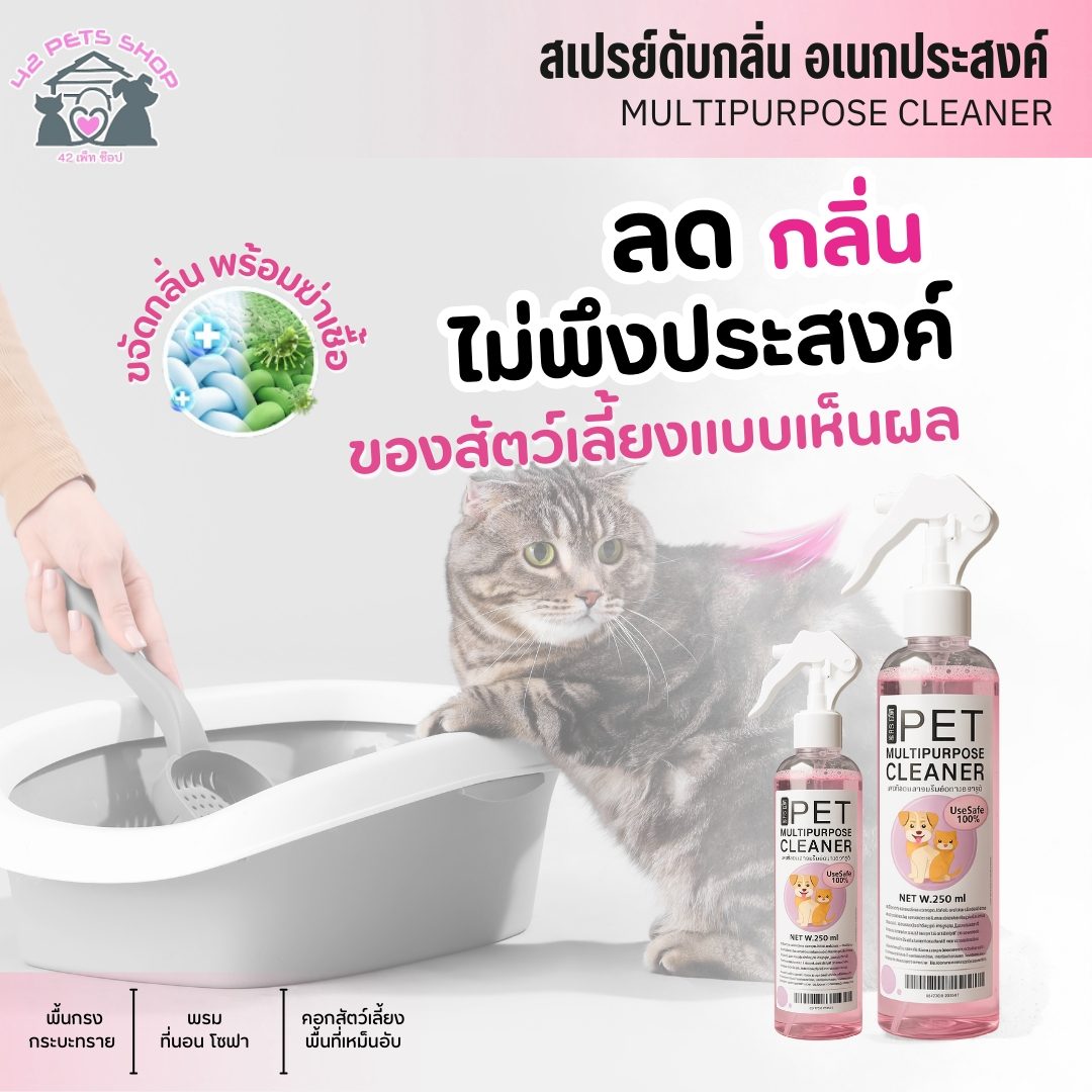 🧴 42PETS สเปรย์ดับกลิ่นอเนกประสงค์ ✨