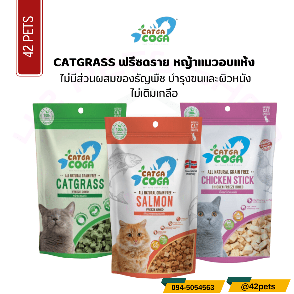 Catga Coga Catgrass Freeze Dried ขนมสำหรับแมว