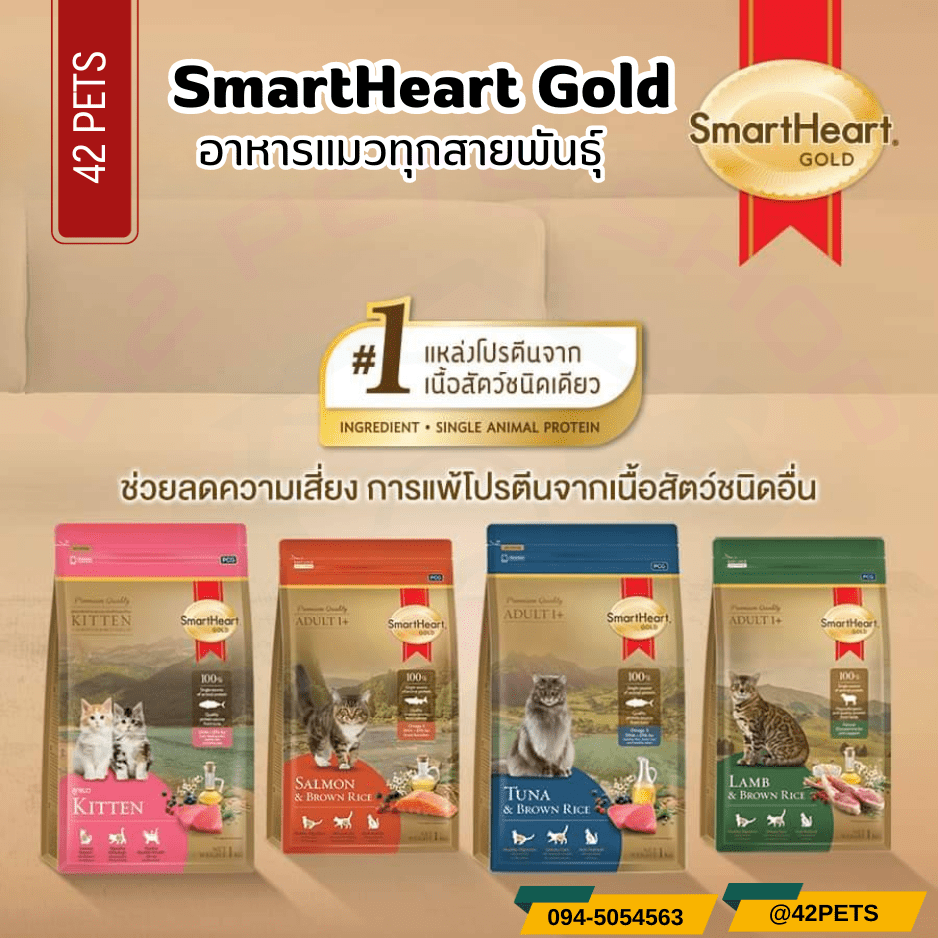 Smartheart Gold เกรดพรีเมี่ยม อาหารแมว