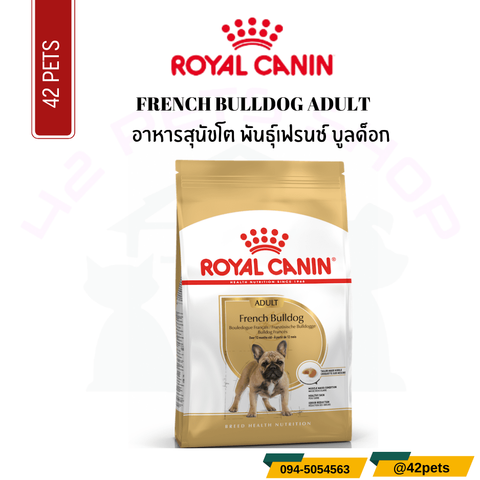 Royal Canin Food for Dog อาหารสุนัขโต พันธุ์เฟรนช์ บูลด็อก ชนิดเม็ด (FRENCH BULLDOG ADULT)