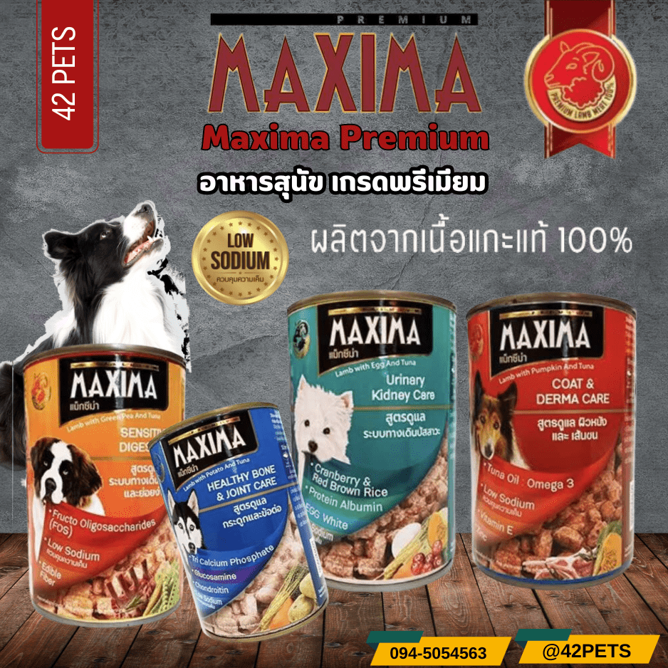 MAXIMA อาหารสุนัข ชนิดเปียก 380g.