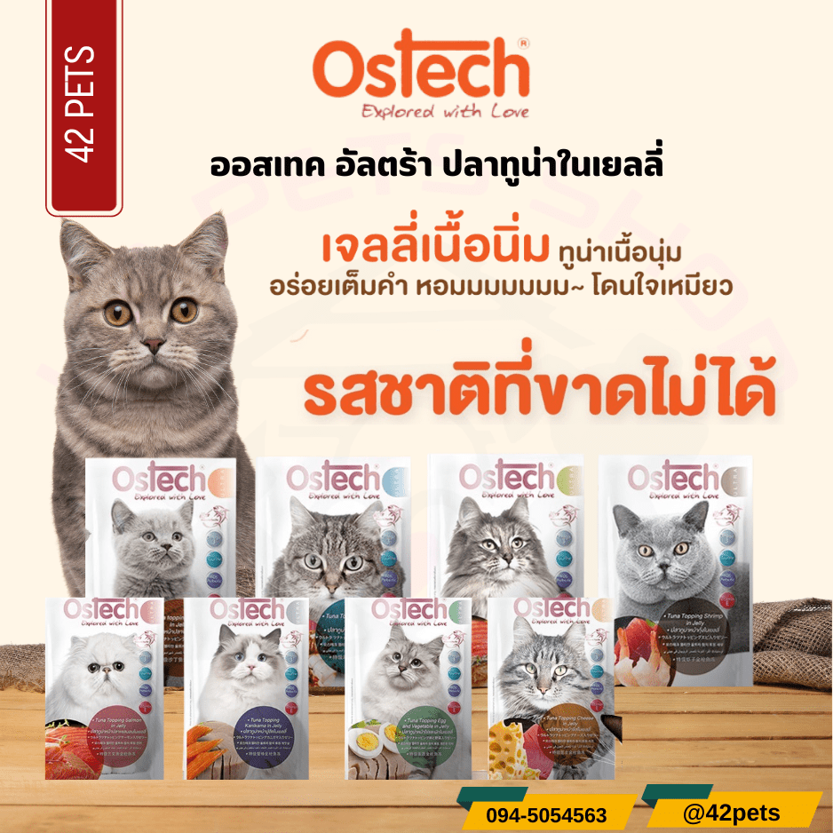 Ostech Ultra Wet Cat Food ออสเทค อาหารเปียกแมว 70g