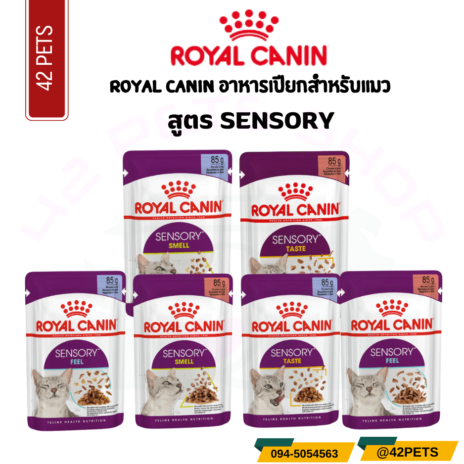 Royal Canin Sensory Cat Pouch เซ็นซอรี่ อาหารเปียกสำหรับแมว 85 กรัม
