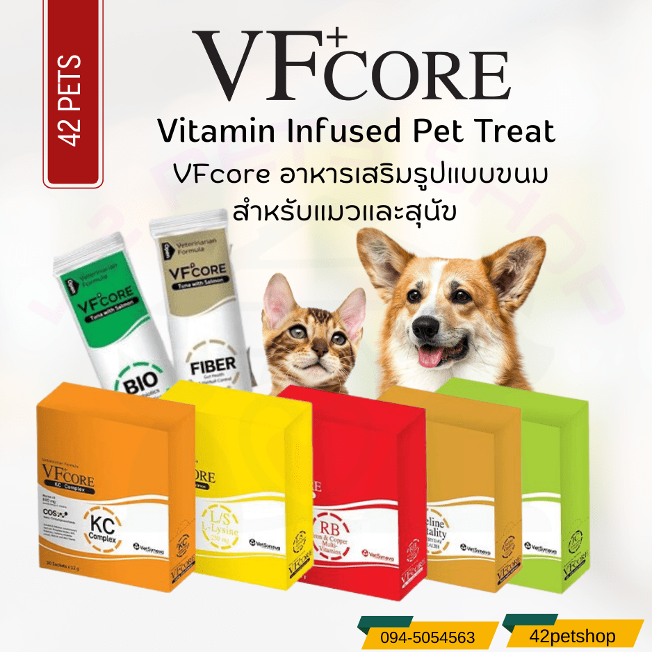 VFcore Vitamin อาหารเสริม รูปแบบขนมแมวเลีย