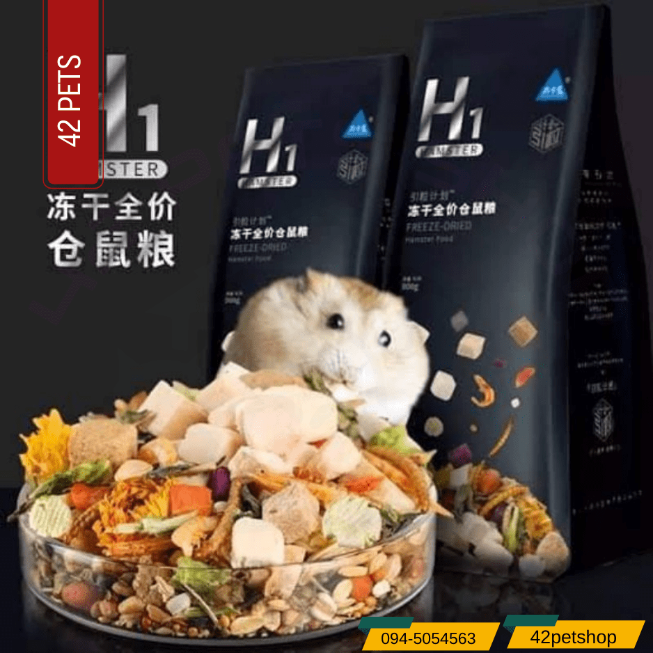 Hamster อาหารหนูแฮมเตอร์  มีส่วนผสมกว่า 35 อย่าง สารอาหารครบถ้วน ขนาด H1 ขนาด500กรัม -H2 ขนาด 454 กรัม