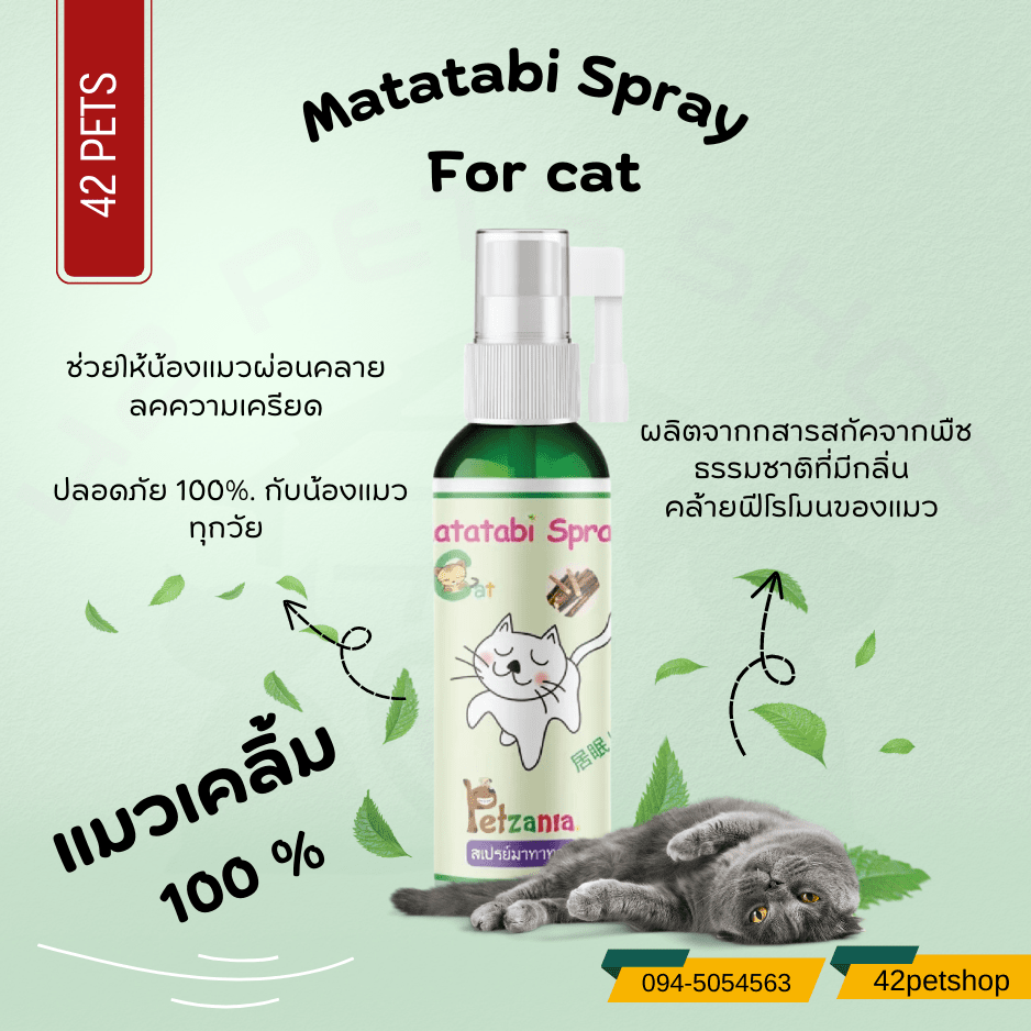 MATATABI Spray สเปรย์ มาทาทาบิ ช่วยให้น้องแมวผ่อนคลาย