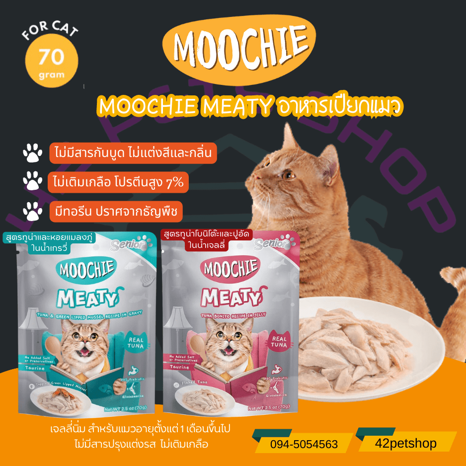 Moochie อาหารเปียกแมว สูตรสำหรับแมวสูงวัย