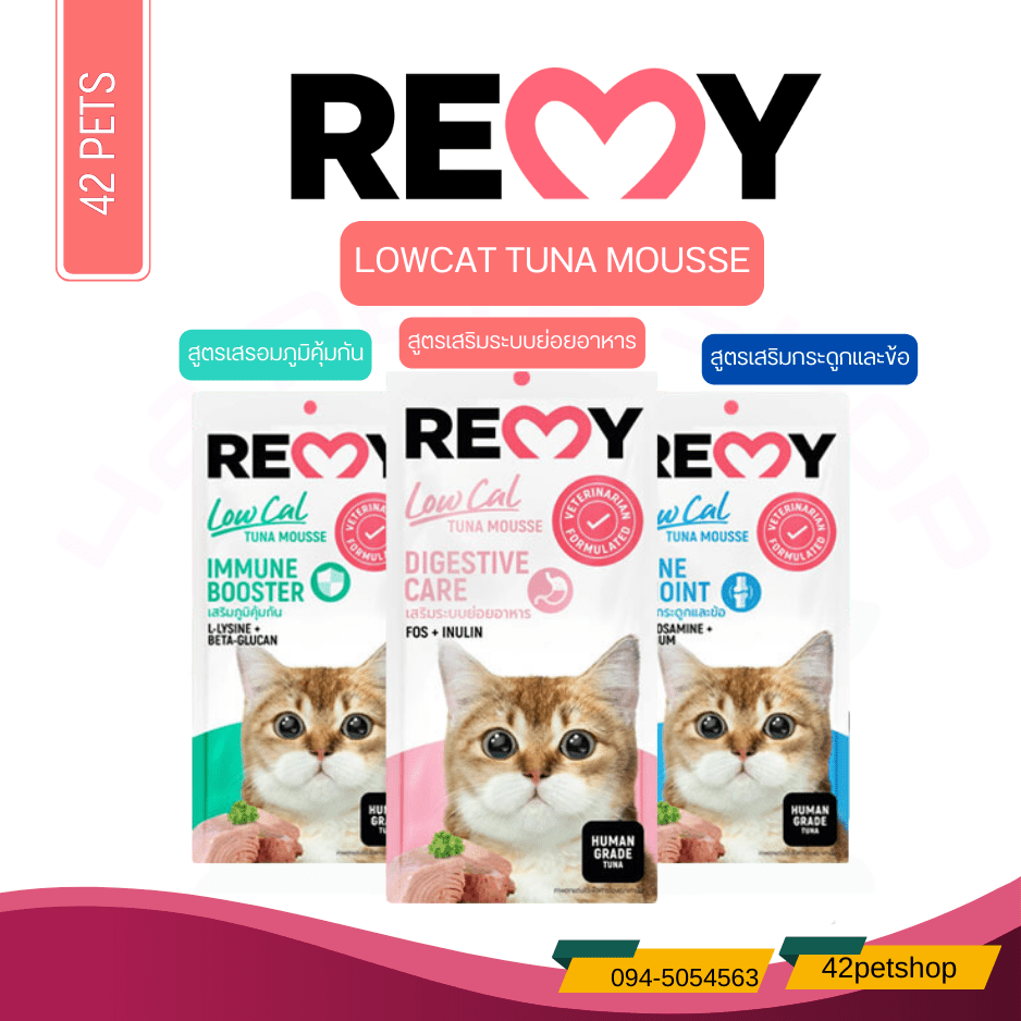 Remy ขนมมูสแมวเลีย 3 สูตร