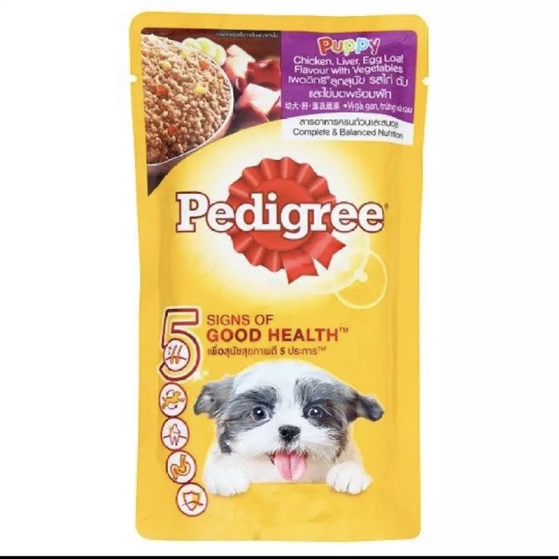 PED 130g ลูกสุนัข ไก่ ตับและไข่บดพร้อมผัก