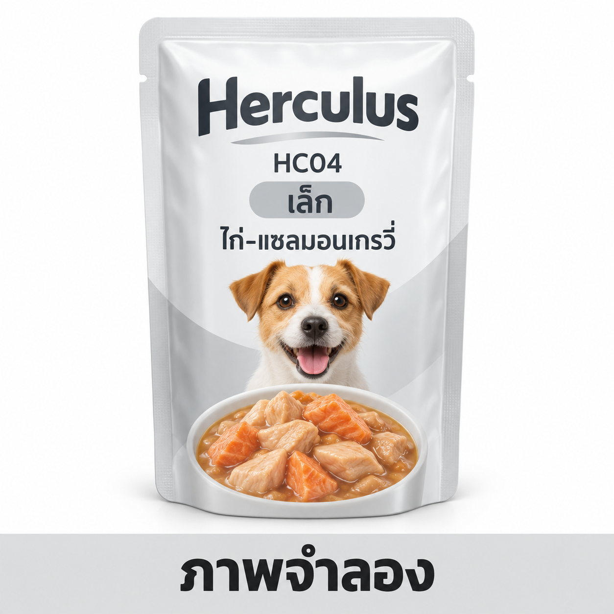 CD0304-Herculus เพาซ์(ซอง/HC04เล็ก ไก่-แซลมอนเกรวี่) — ภาพจำลอง