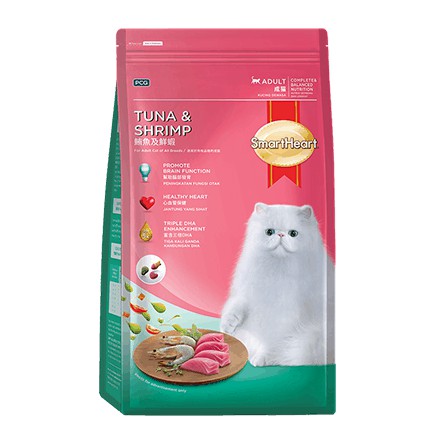 SmartHeart แมว 1.2kg โต ทูน่ากุ้ง