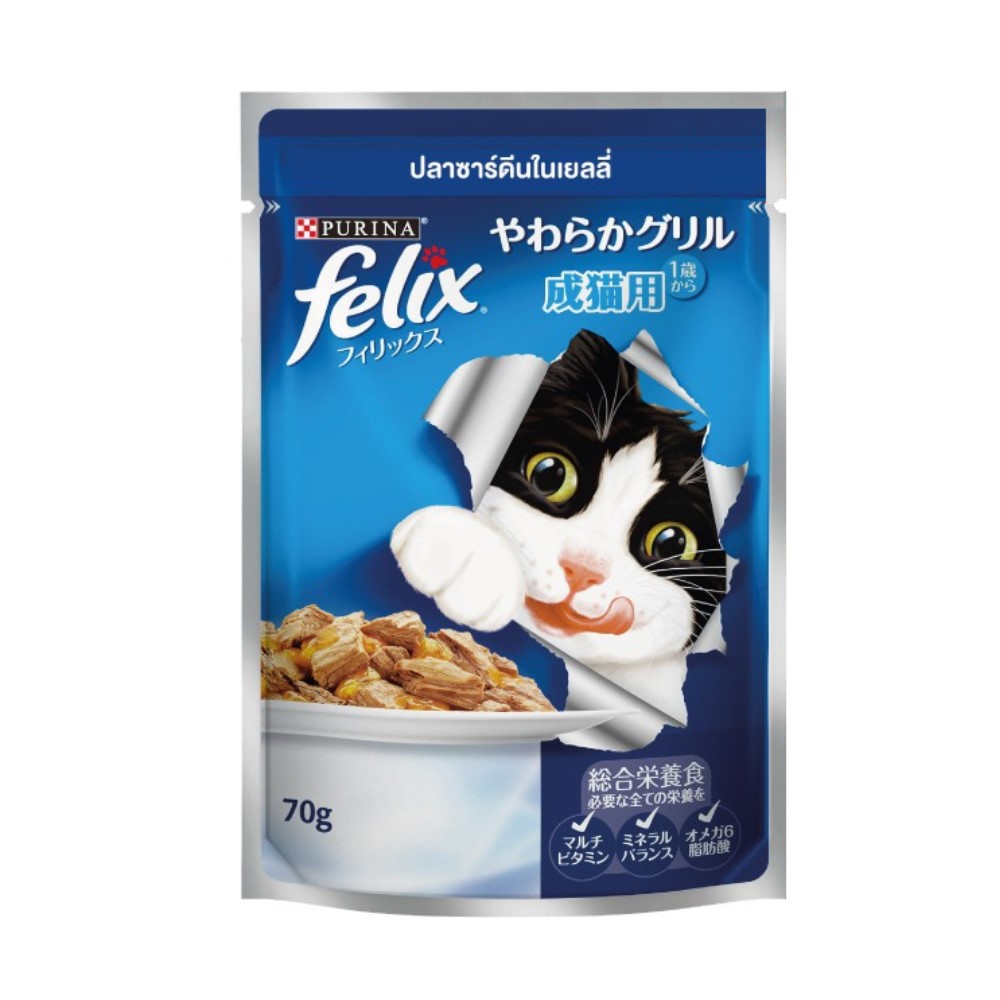 Felix 85g ซอง 05 ปลาซาร์ดีนในเยลลี่