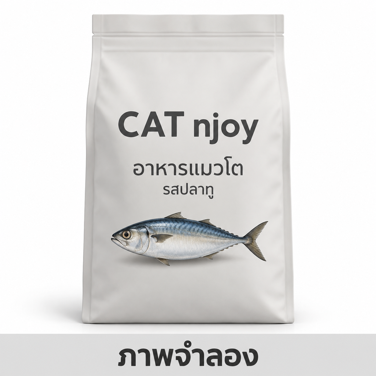 CD0186-CAT njoy อาหารแมวเอ็นจอย(ถุง/1.2Kg/แมวโต-รสปลาทู) — ภาพจำลอง
