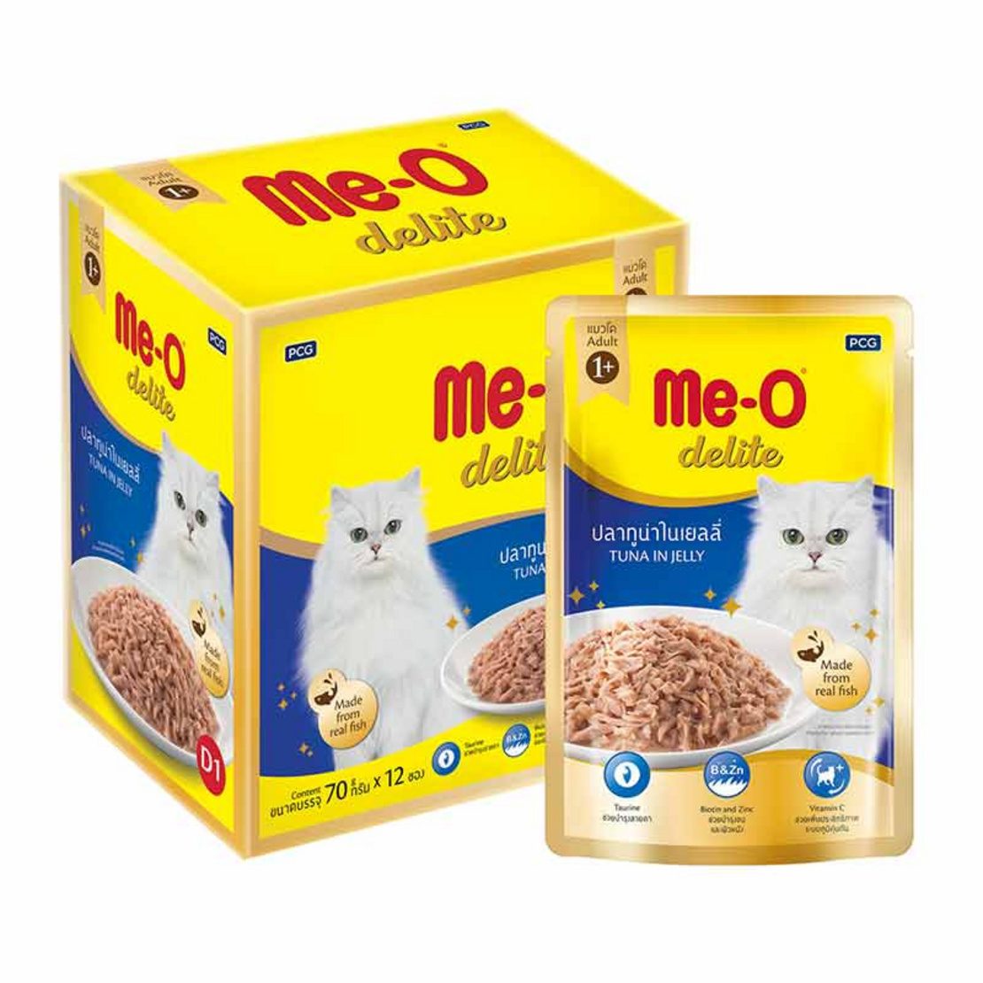 CD0183-Me-O Delite เพาซ์ 70 กรัม(ลัง/D1 โต ทูน่าในเยลลี่)