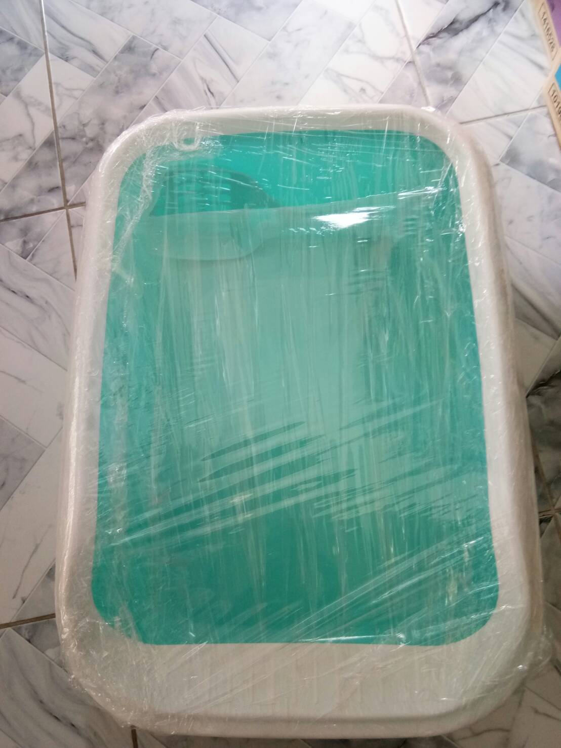 CD0044-Cat toilet 02 ห้องน้ำแมว กระบะทราย(เหลี่ยมเล็ก-ชมพู)