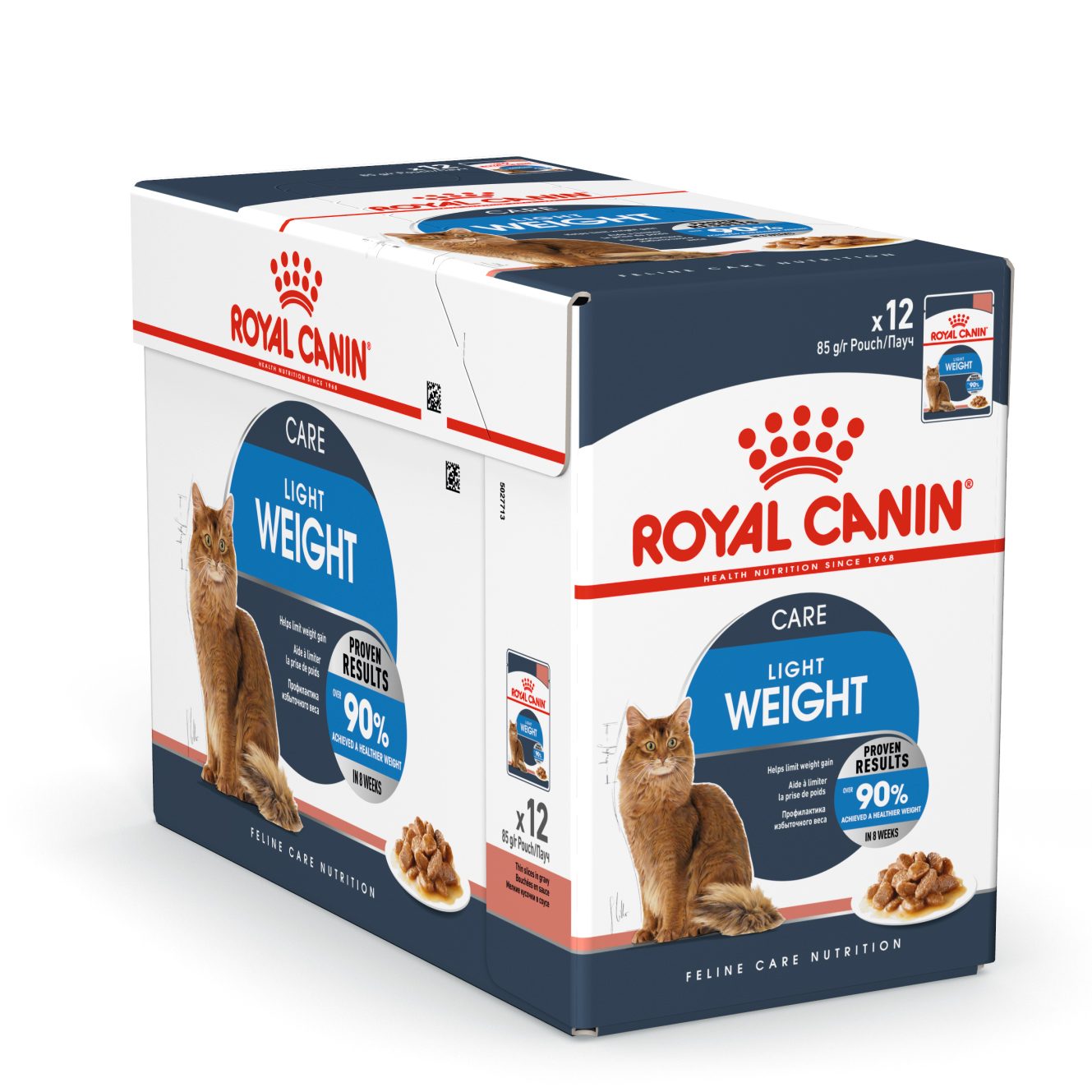 CD0103-Royal Canin แมว เพาซ์ กล่อง*12ซอง(Light Weight-Gravy 85g.)