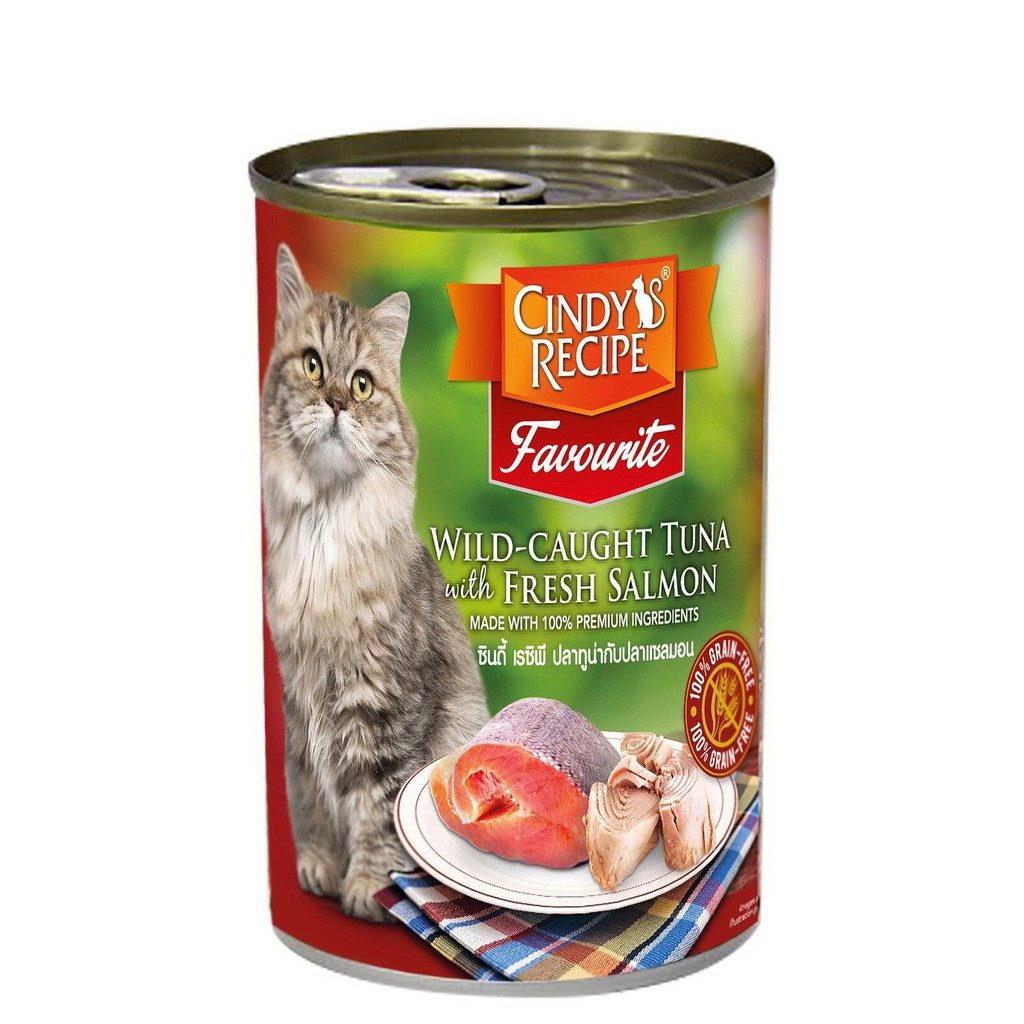 CD0247-CINDY RECIPE กระป๋อง 400g.(ลัง/ทูน่า+แซลมอน)