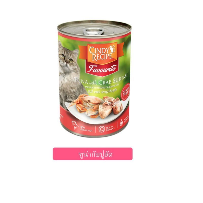 CINDY กป. 400g. ทูน่า+ปูอัด