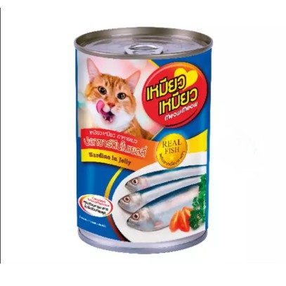 CD0241-meow meow กระป๋อง 400g(กระป๋อง/ปลาซาร์ดีนในเยลลี่)