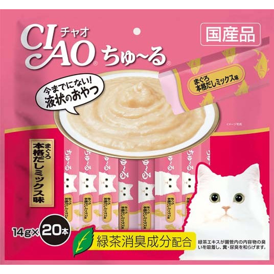 CIAO Churu 14gx20+4 SC-191 ทูน่า+น้ำซุปญี่ปุ่น