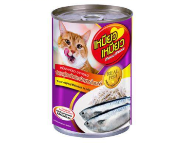 CD0241-meow meow กระป๋อง 400g(โหล/ทูน่า-ปลาข้าวสารในเยลลี่)