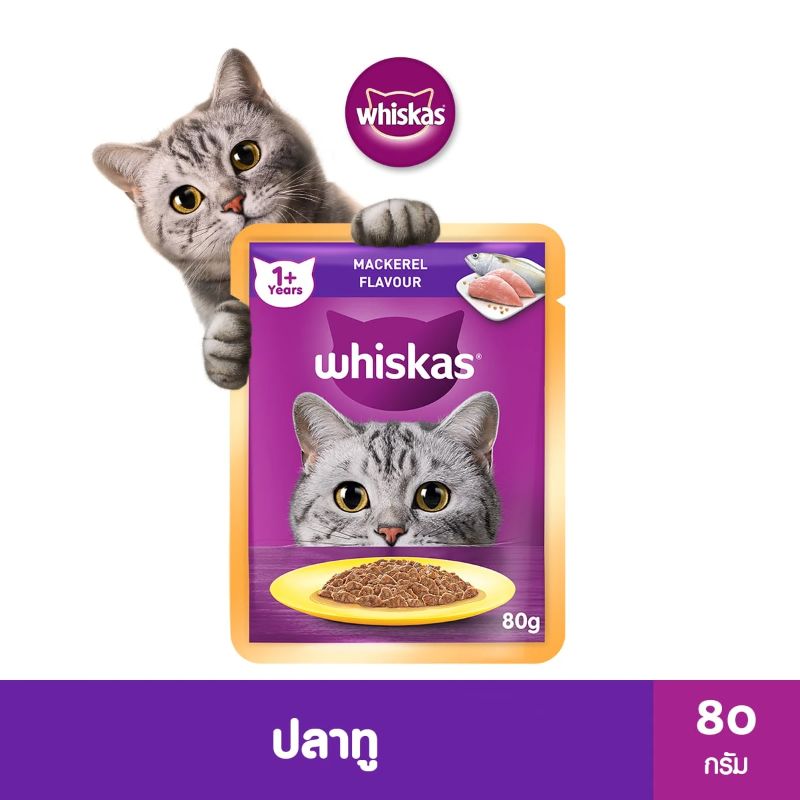 CD0151-Whiskas เพาซ์ 85g กล่อง*12ซอง(2-12เดือน ปลาทู)