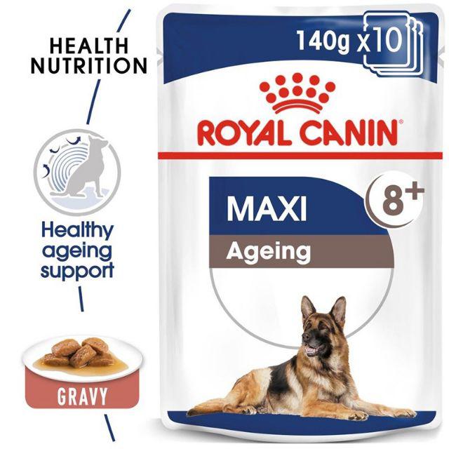 CD0160-Royal Canin สุนัข เพาซ์(กล่อง*10/140g.Maxi Ageing 8+)