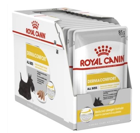 CD0160-Royal Canin สุนัข เพาซ์(กล่อง/85g.Dermacomfort-Loaf)